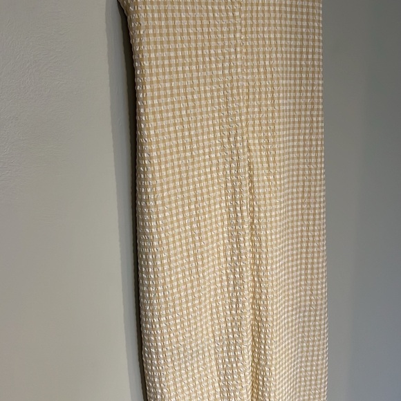 Maeve Anthropologie Rushed Gingham Dress Size 12 NWT Yellow - Picture 15 of 16